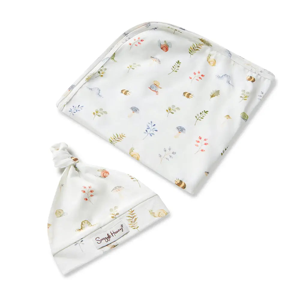 Garden Friends | Jersey Wrap & Beanie Set