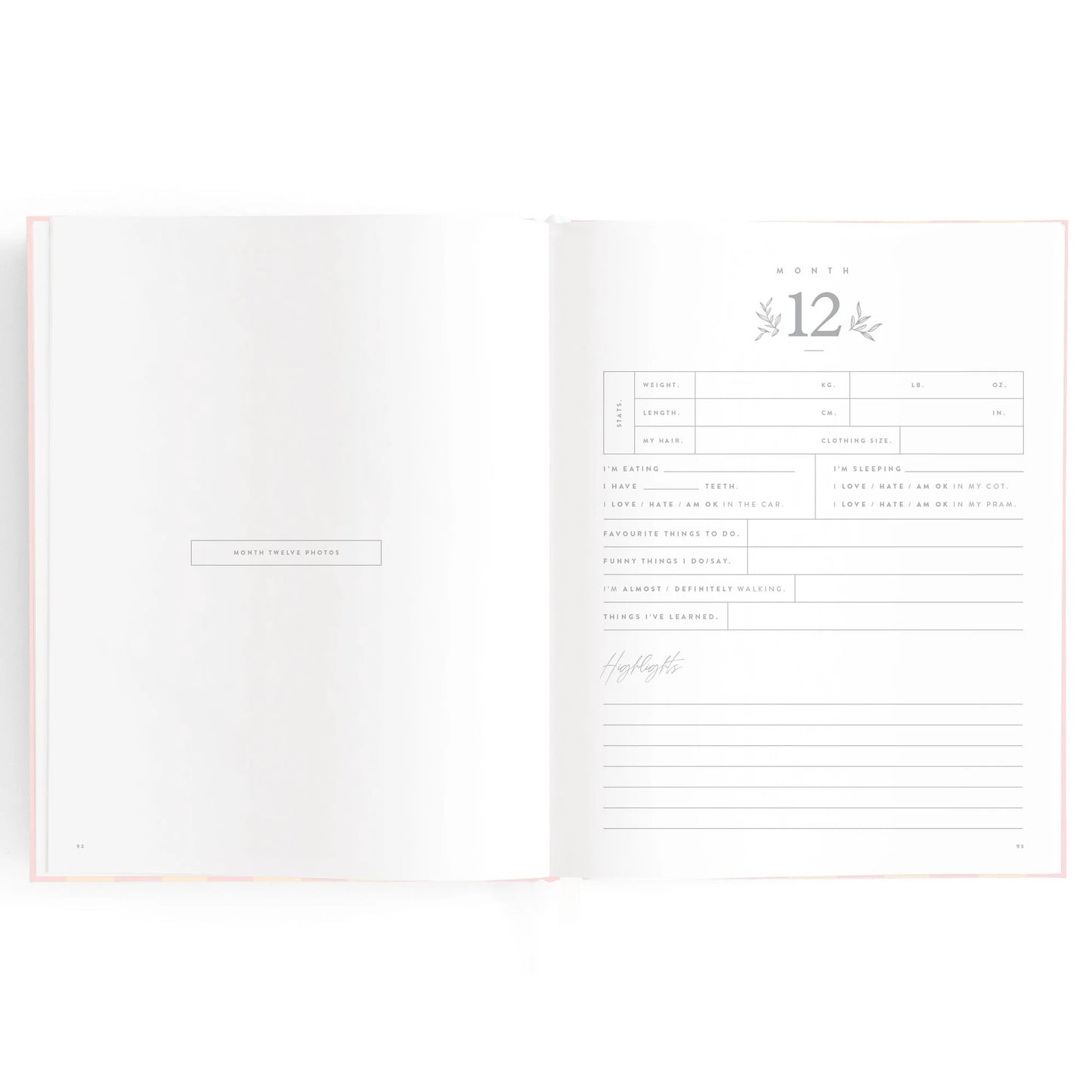 Baby Book| Petal Stripe