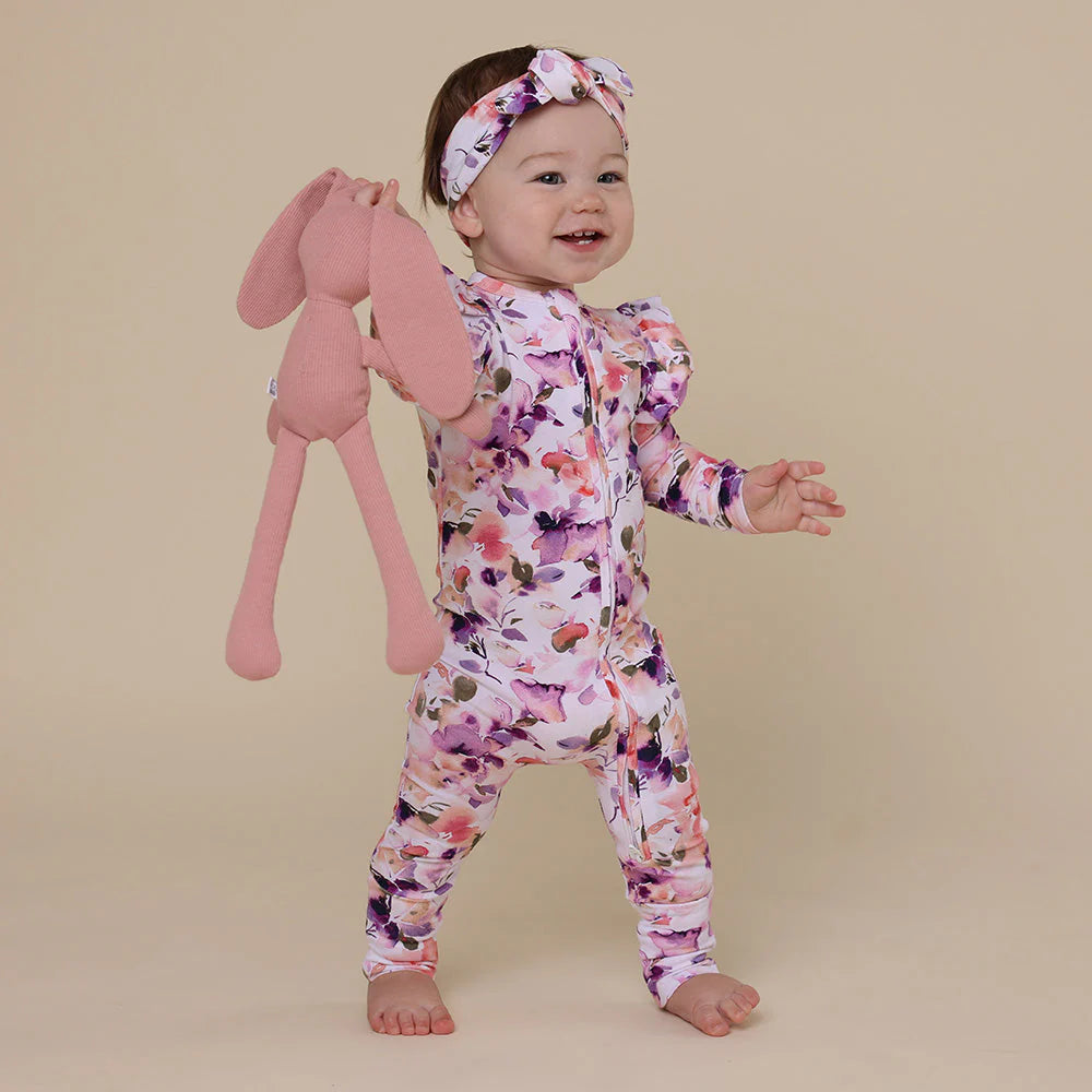 Blushing Beauty | Snugglesuit Convertible Romper with Frill