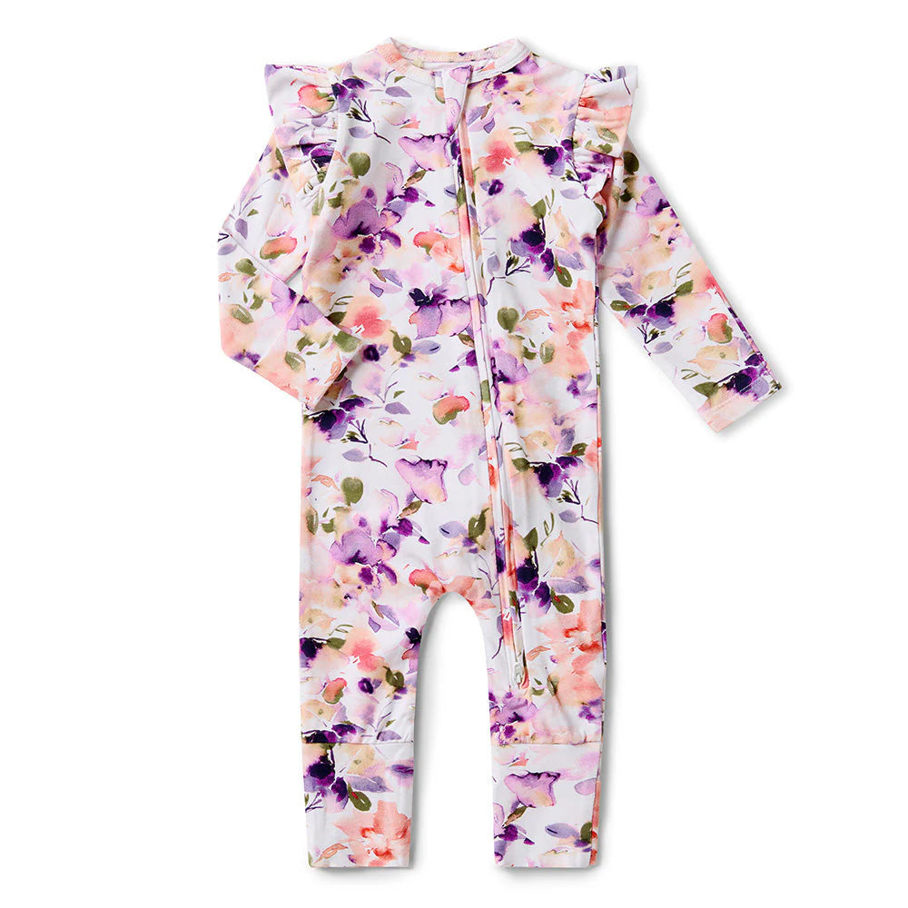 Blushing Beauty | Snugglesuit Convertible Romper with Frill