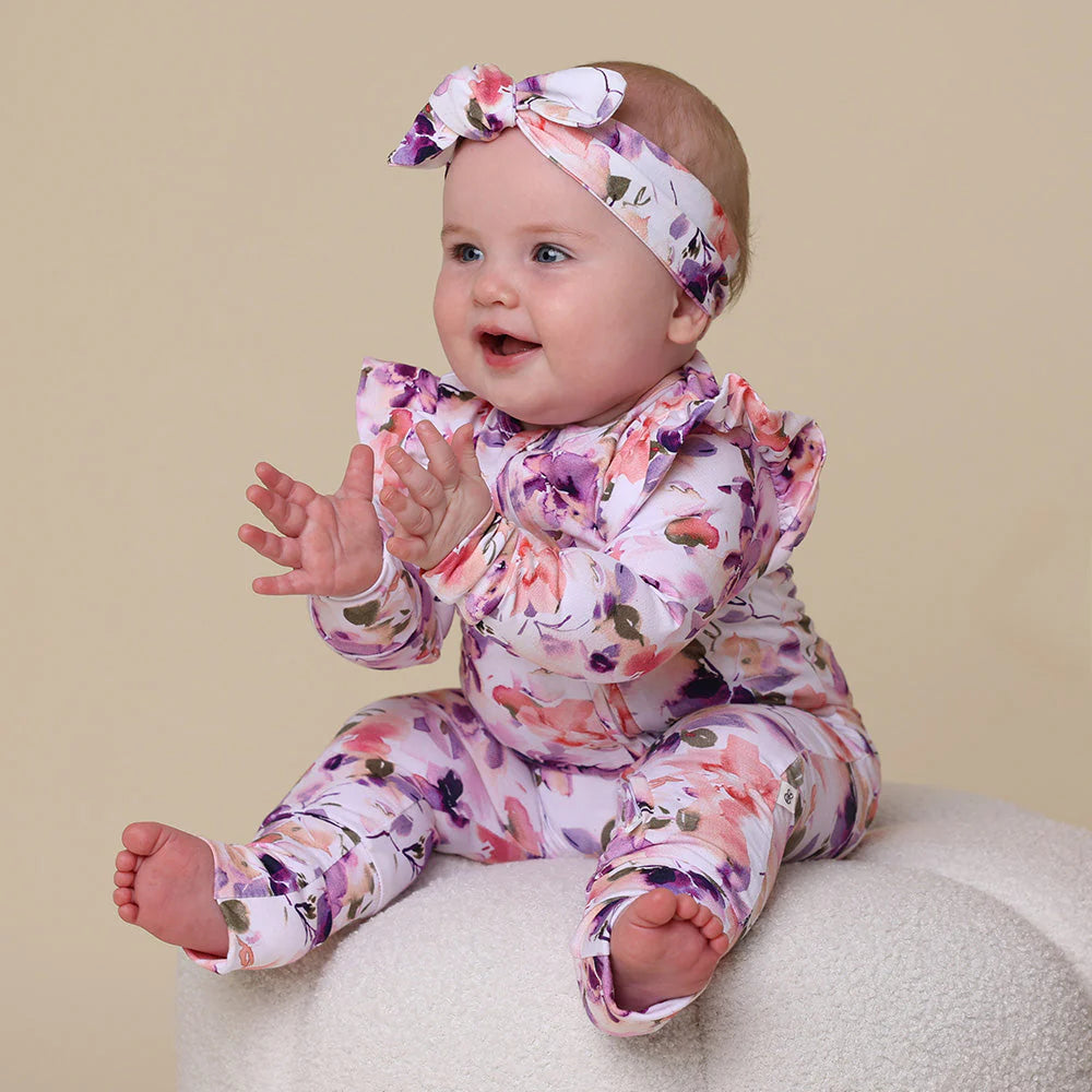 Blushing Beauty | Snugglesuit Convertible Romper with Frill