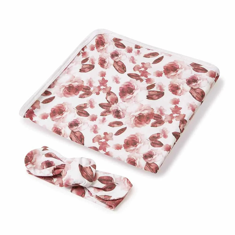 Fleur | Baby Jersey Wrap & Topknot Set