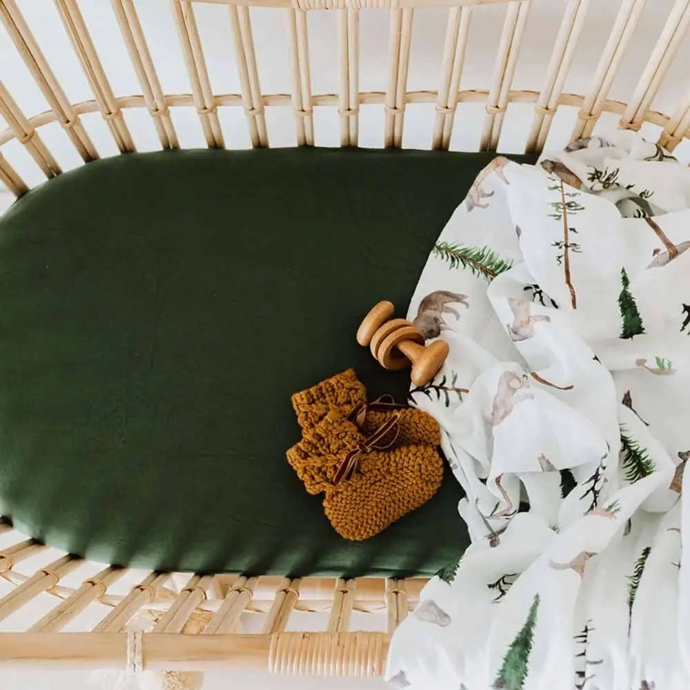 Olive | Bassinet Sheet / Change Pad Cover