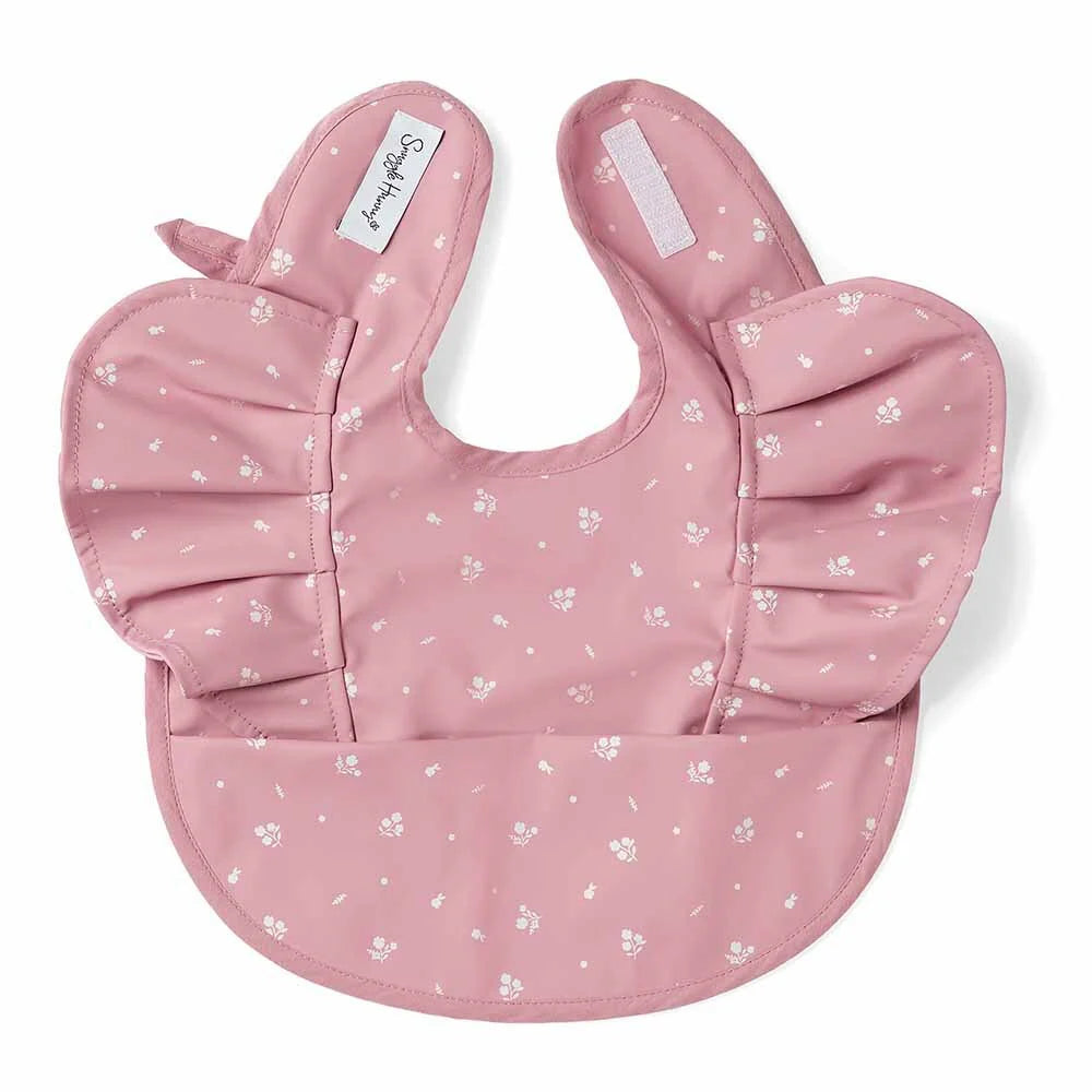 Pink Fleur | Frill Snuggle Bib