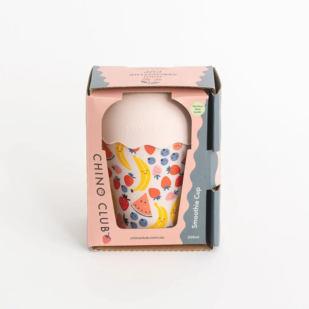 Fruits Pink | Mini Smoothie Cup & Straw 200ml