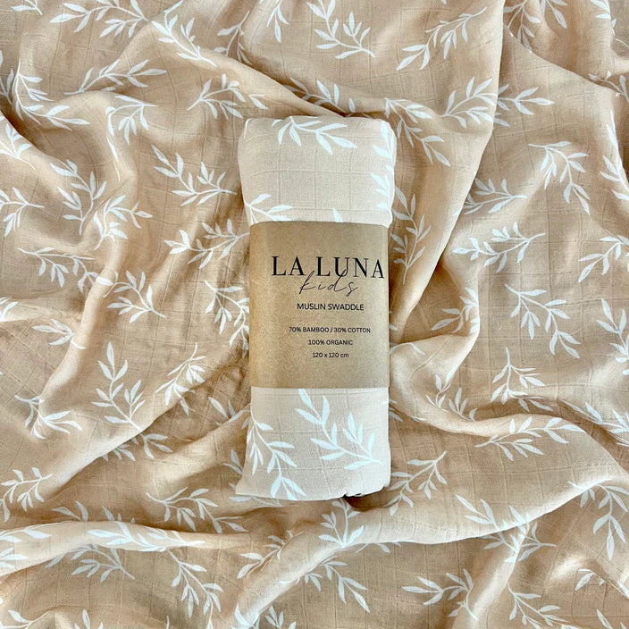 Swaddle | BEIGE LEAF