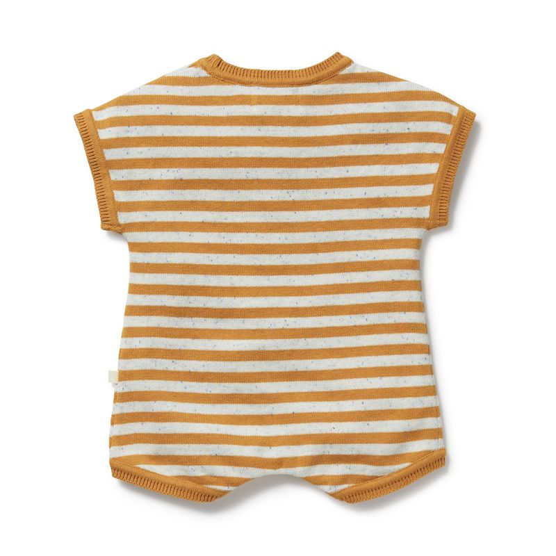 Golden Wave Stripe | Knitted Growsuit