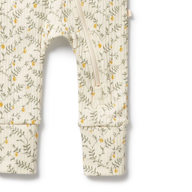 Lemon Leaf | Zipsuit With Feet