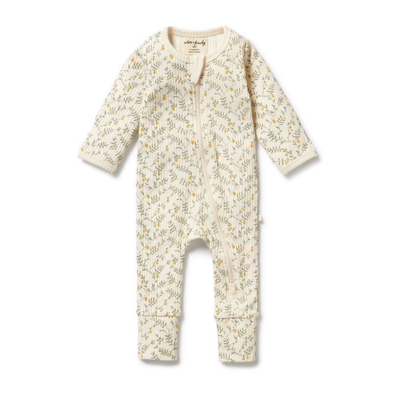 Lemon Leaf | Zipsuit With Feet