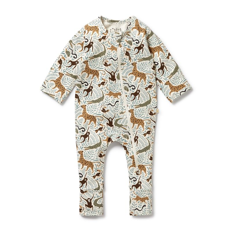 Mini Jungle | Zipsuit with Feet