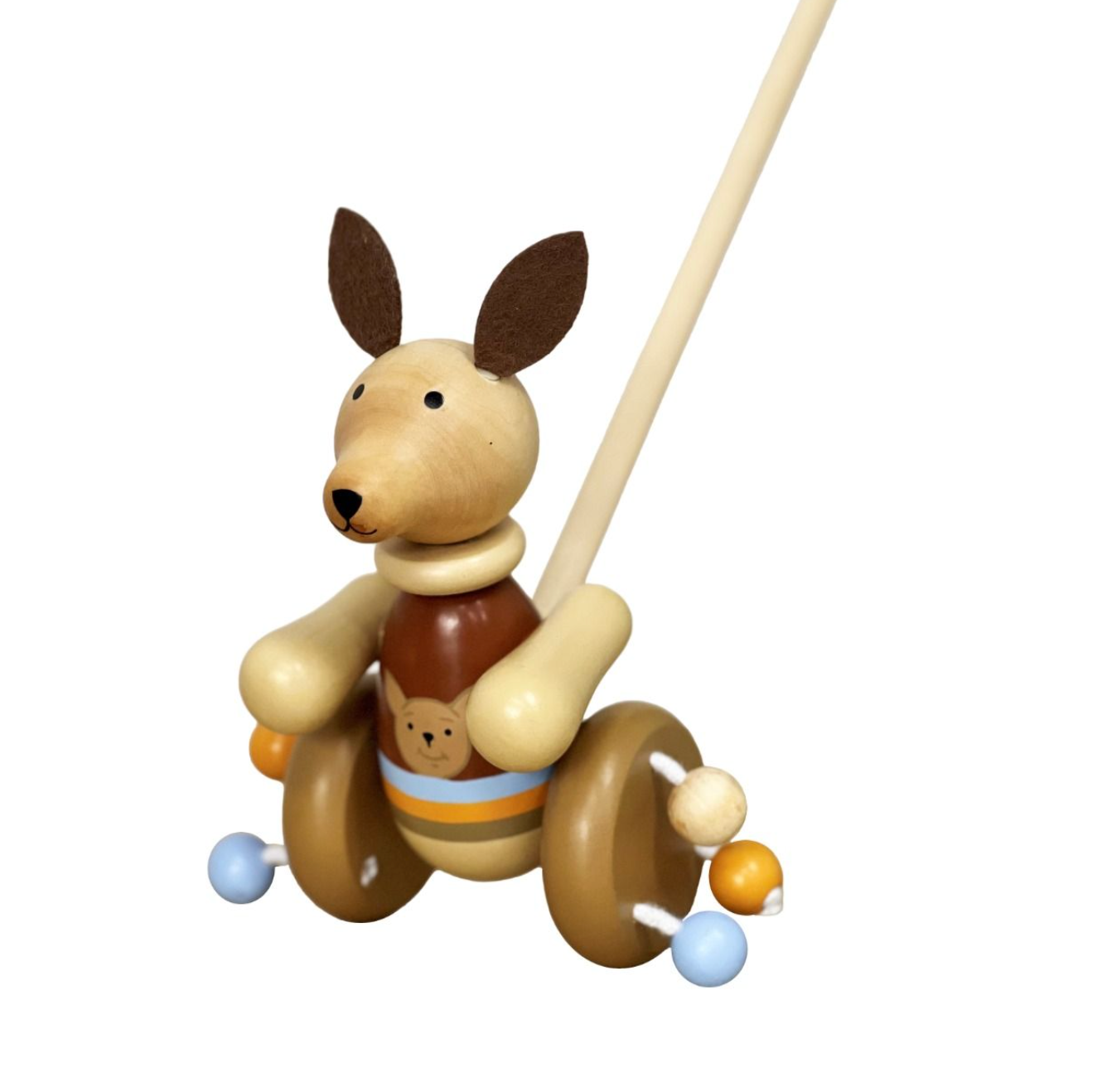 Wooden Pull Along Kangaroo