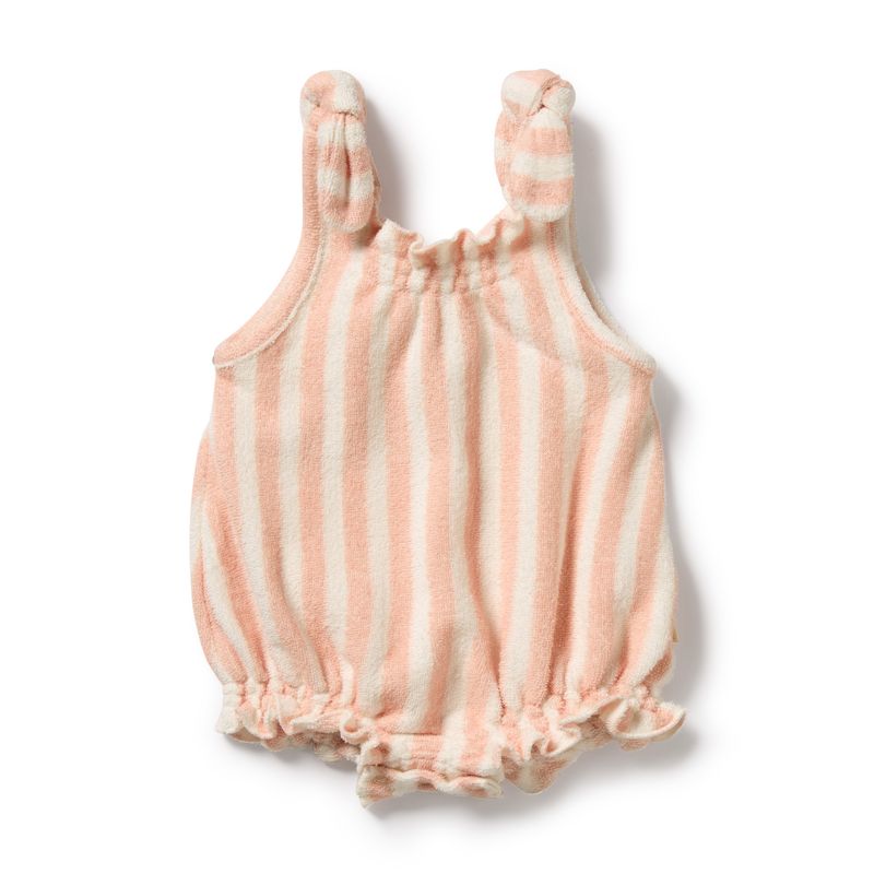 Strawberry Wave | Terry Tie Playsuit