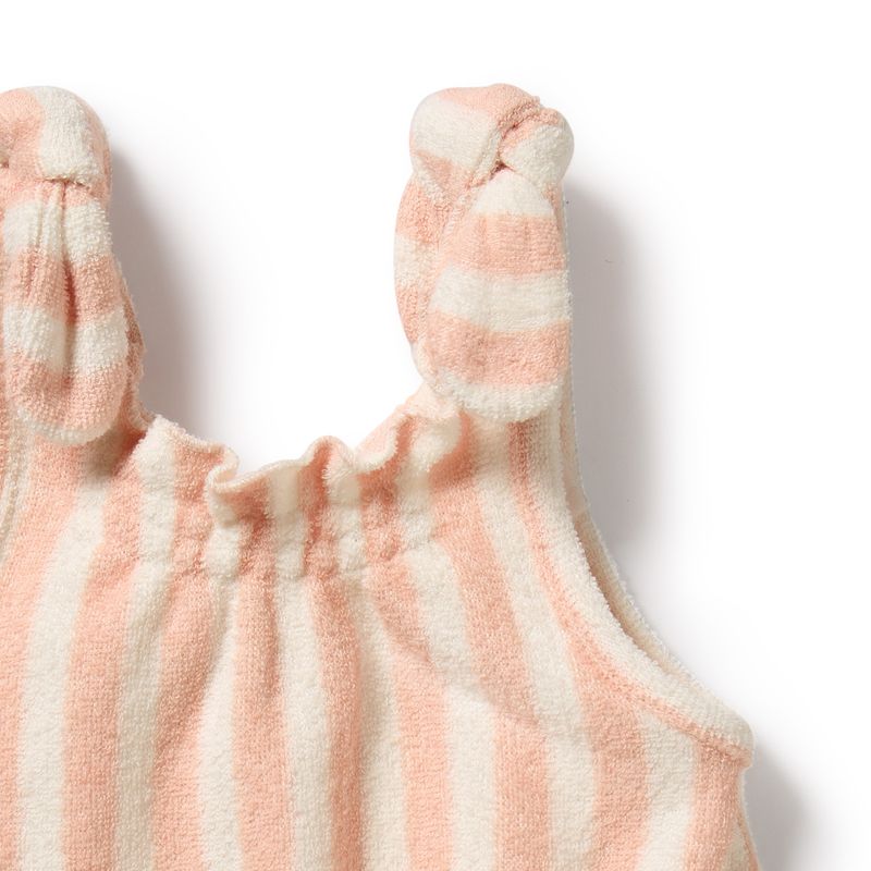 Strawberry Wave | Terry Tie Playsuit