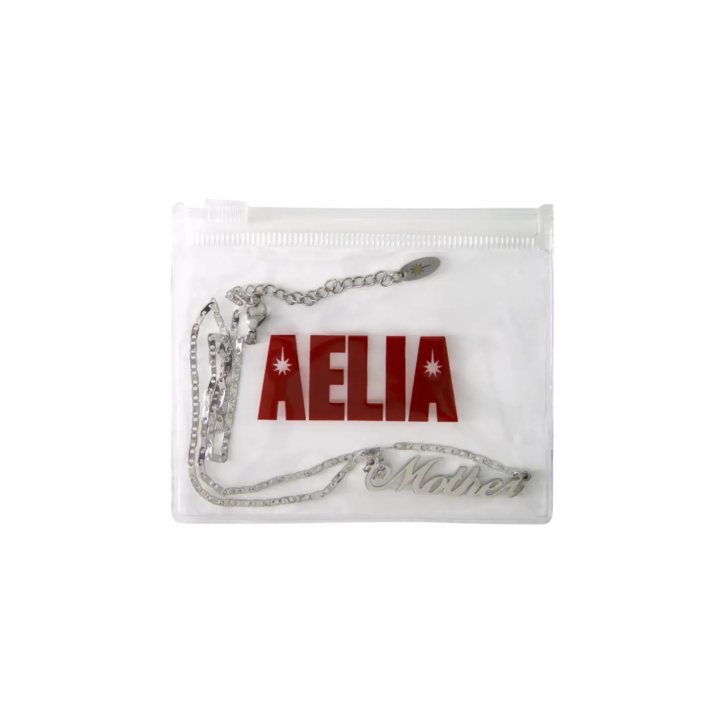 Mother Necklace White Gold Plated