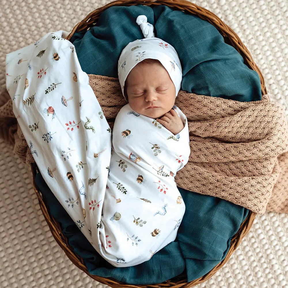 Garden Friends | Jersey Wrap & Beanie Set