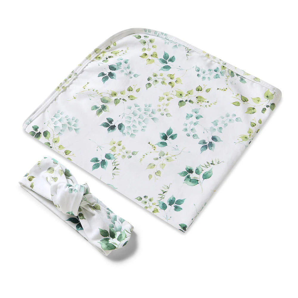 Eden | Baby Jersey wrap & Topknot Set