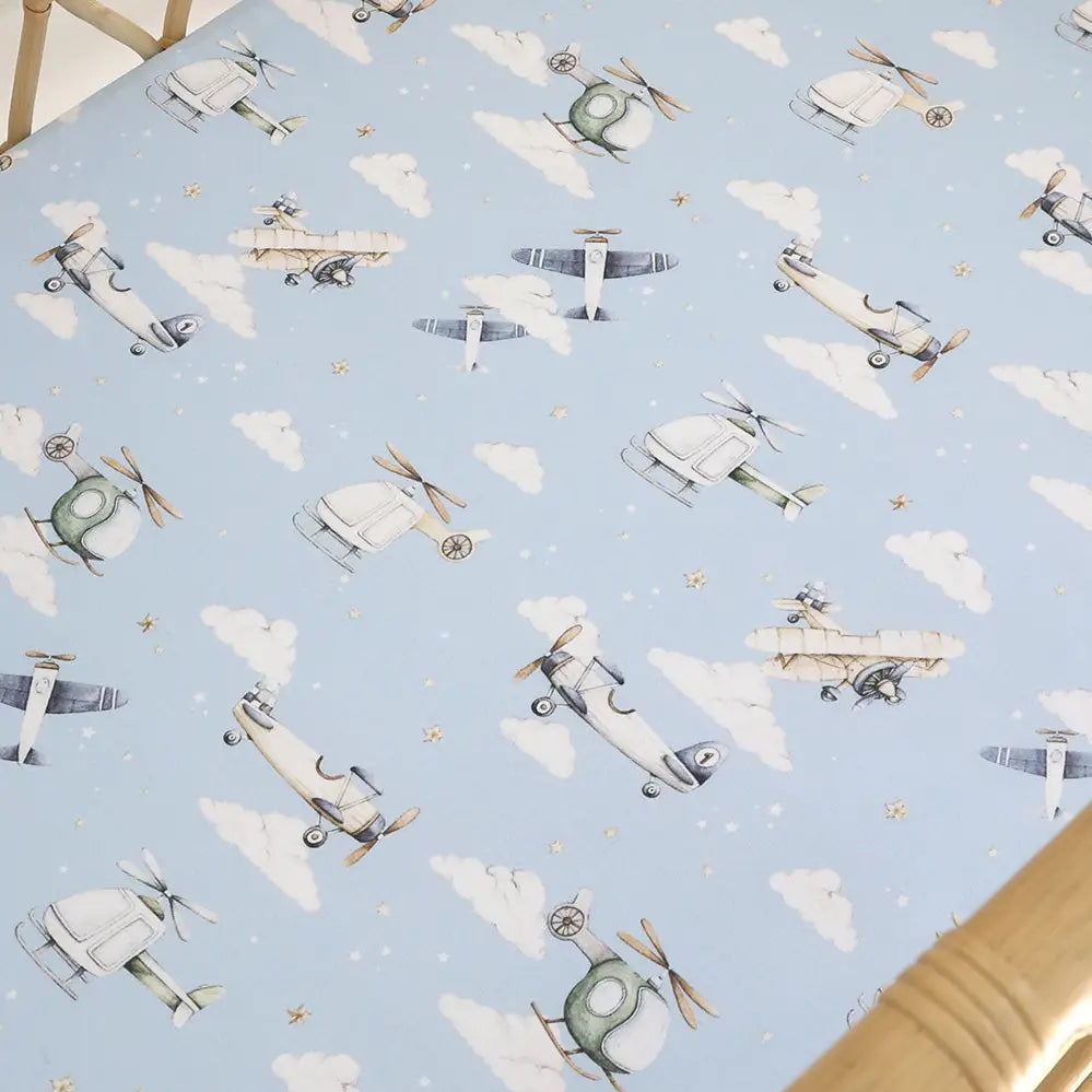 Taking Flight | Organic Bassinet Sheet / Change Pad Cover