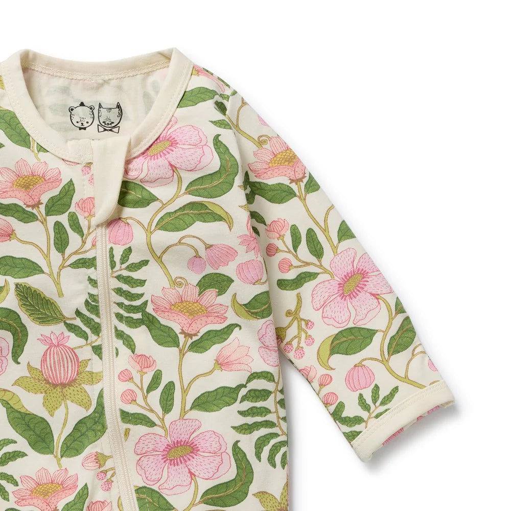 MA FLEUR | ORGANIC ZIPSUIT WITH FEET