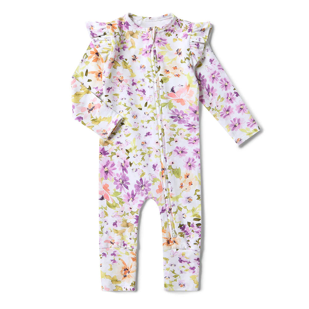 Isla | Snugglesuit Convertible Romper with Frill