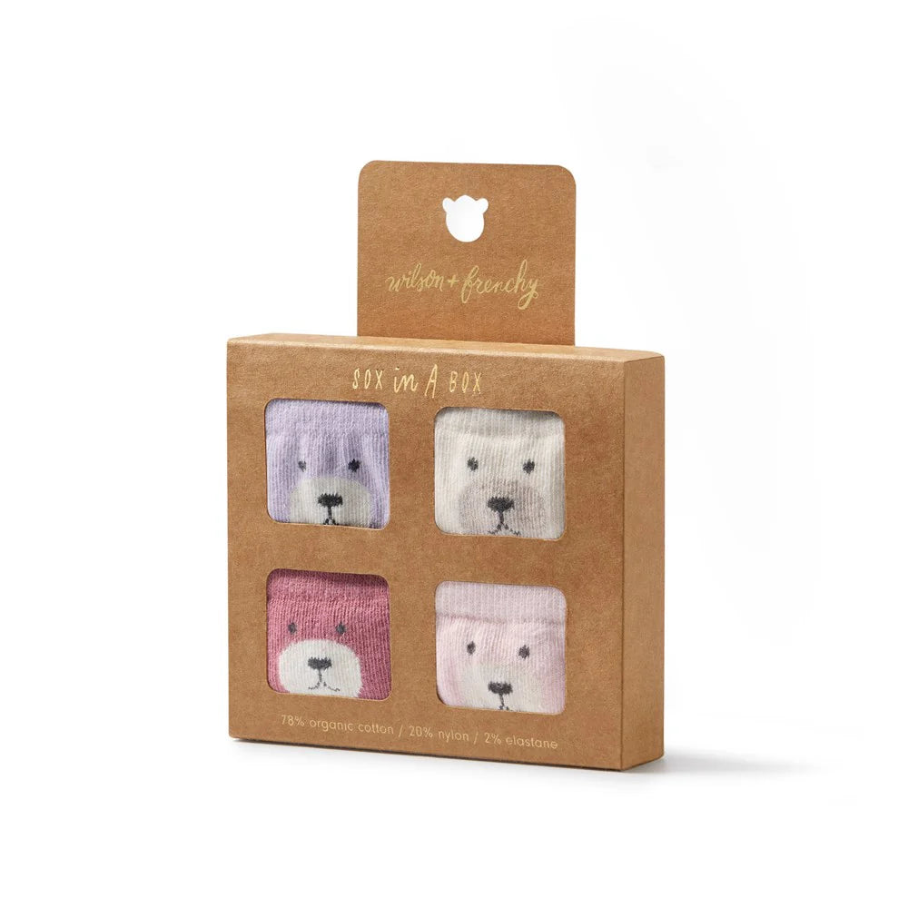 GIRLS | ORGANIC 4 PACK BABY SOCKS