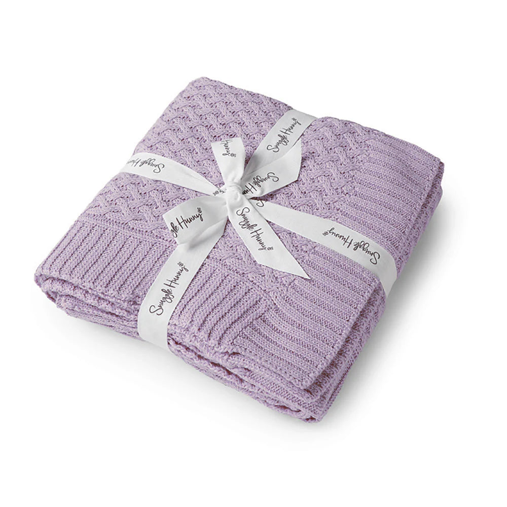 Lavender | Diamond Knit Baby Blanket