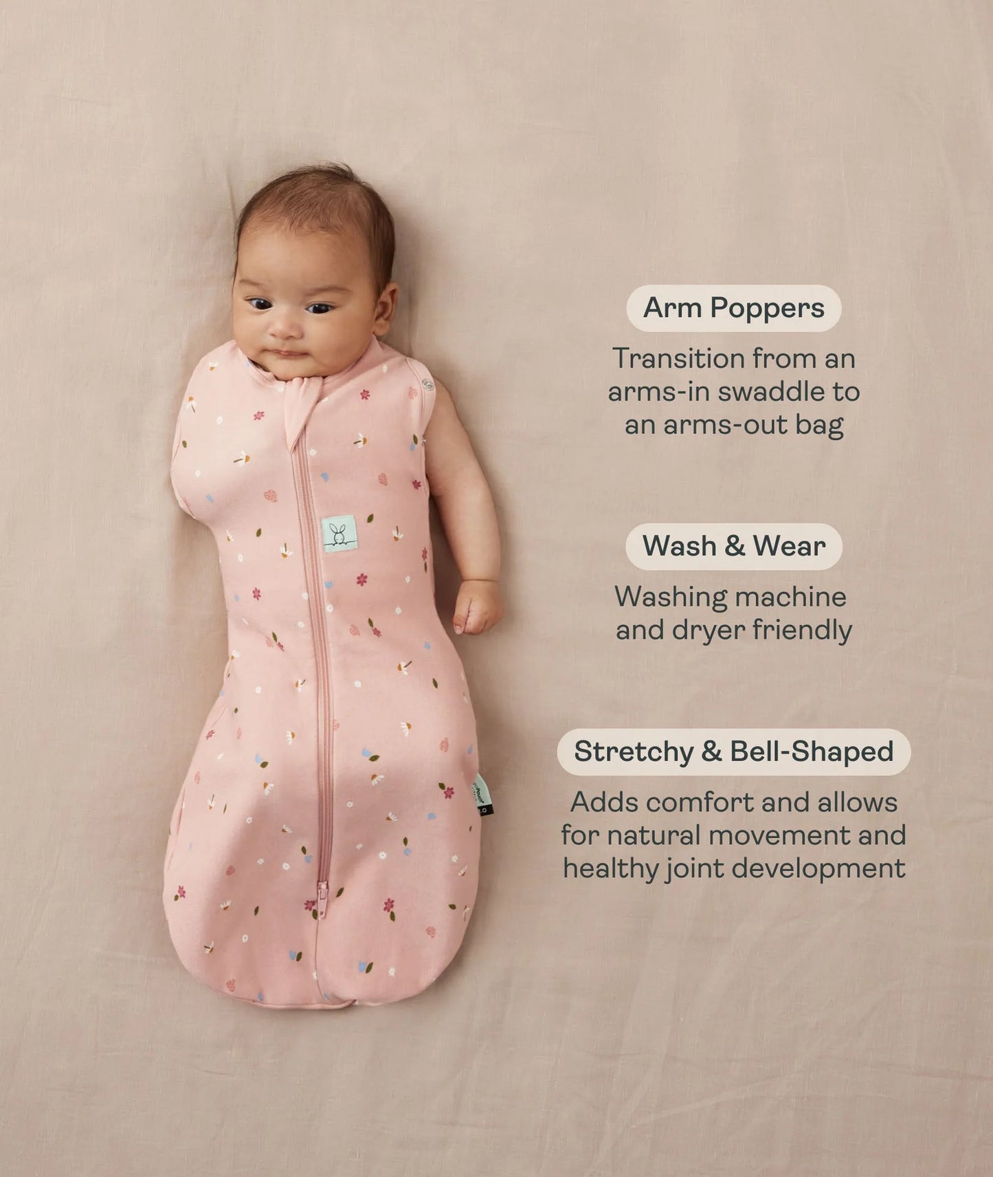 Cocoon Swaddle Bag | TOG: 0.2- OATMEAL MARLE