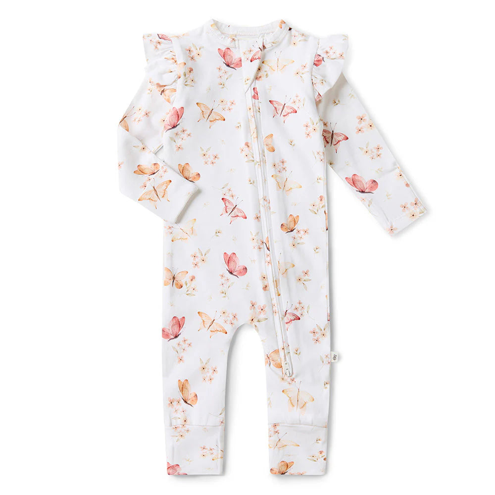 Butterfly | Snuggle Convertible Romper with Frill