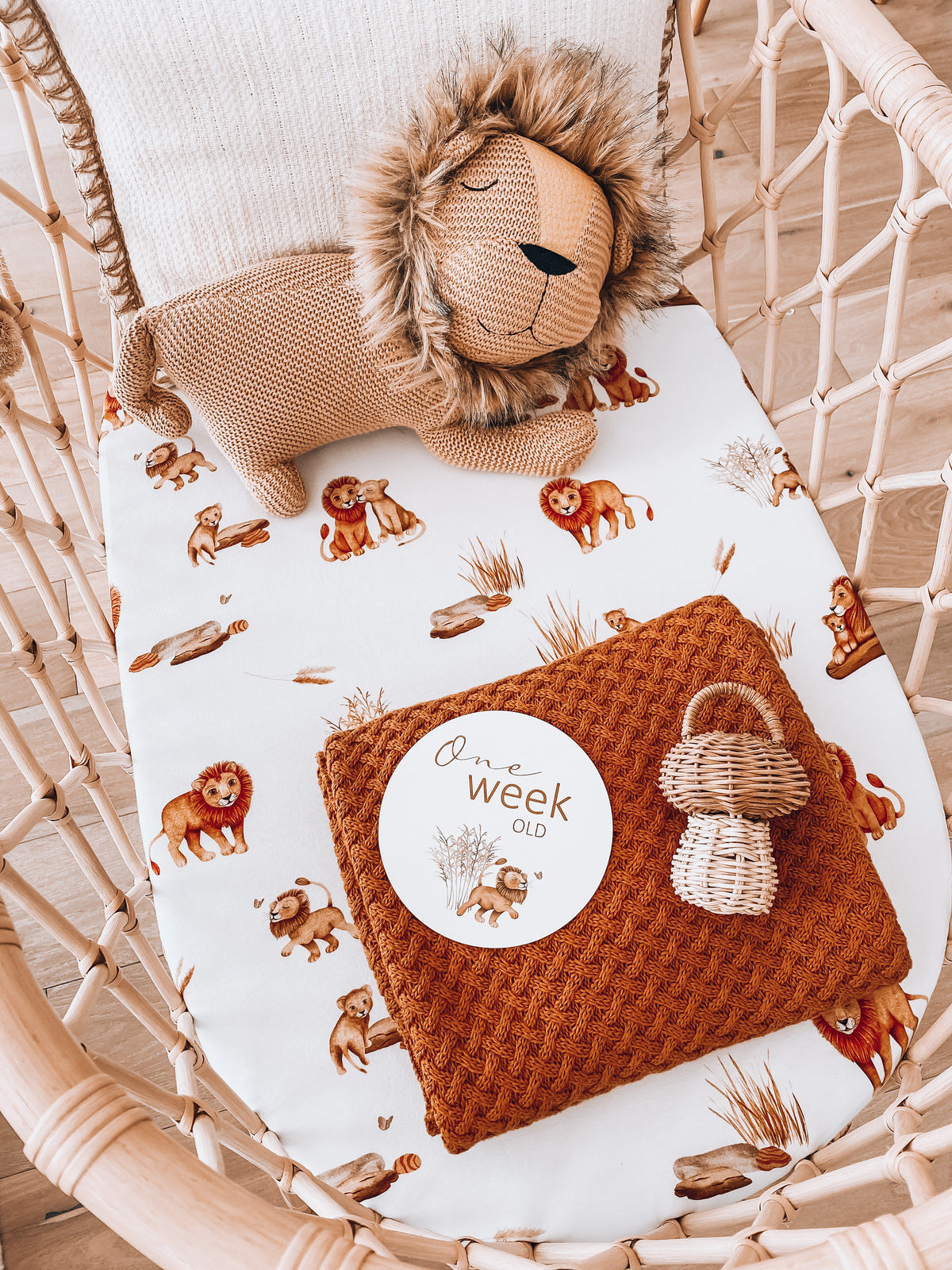 Lion Bassinet Sheet/Change Pad Cover
