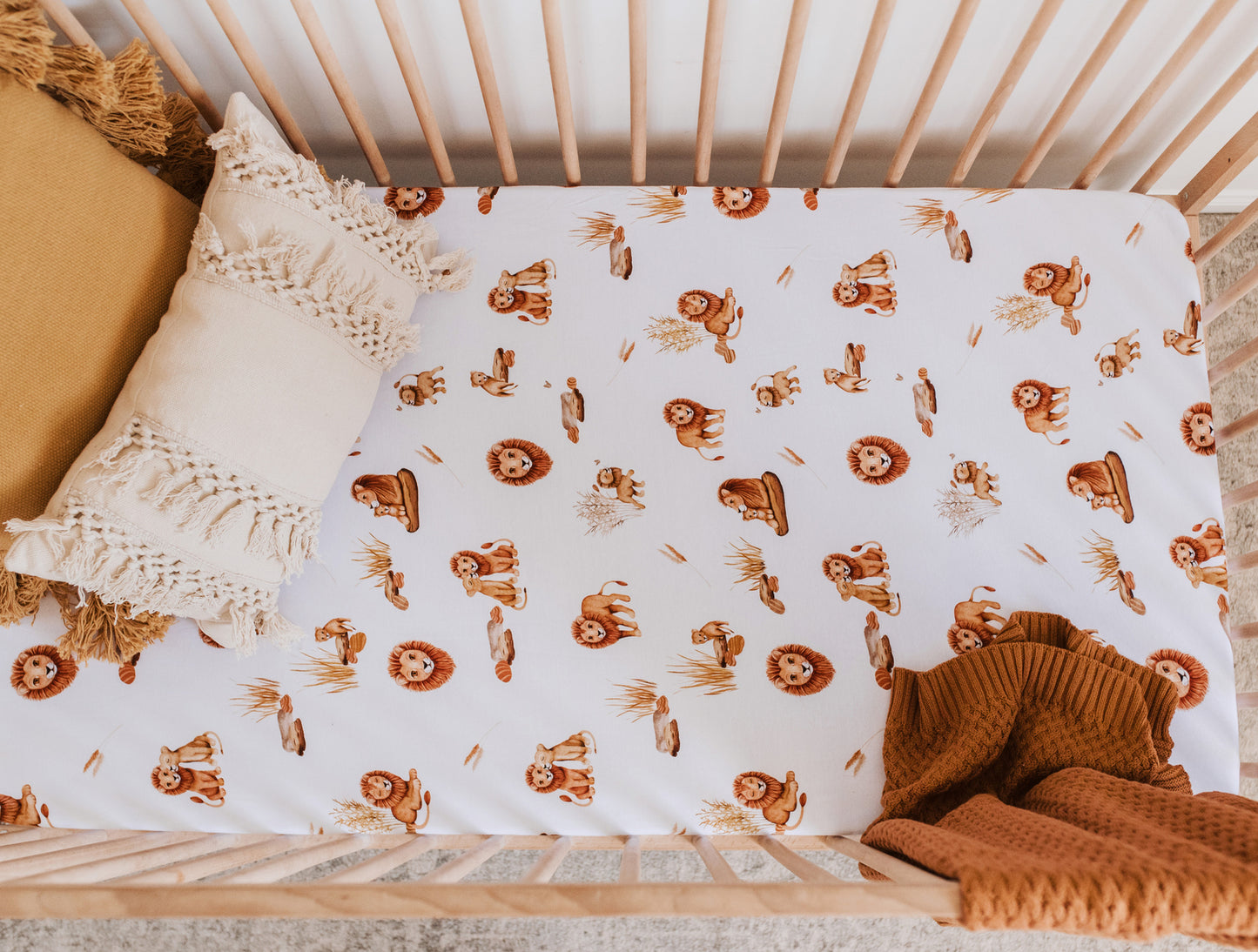 Lion Fitted Cot Sheet