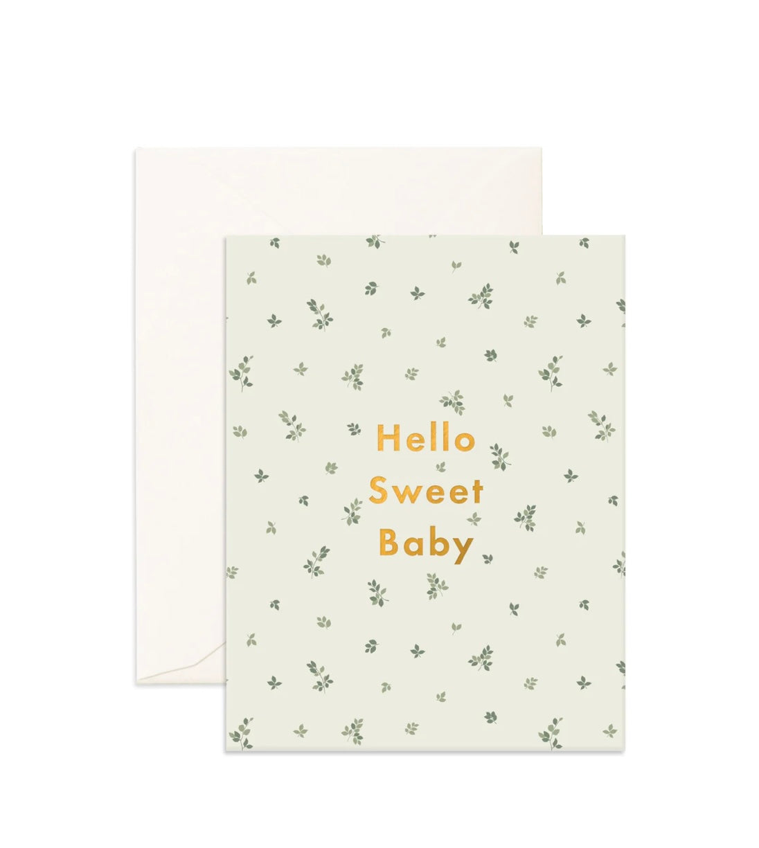 Hello Sweet Baby Broderie Greeting Card