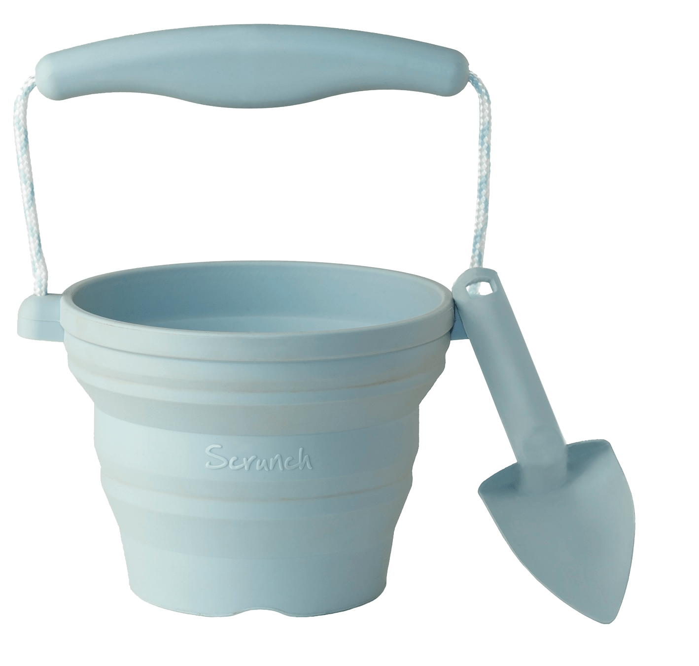Scrunch Seedling Pot & Trowels Duck Egg Blue