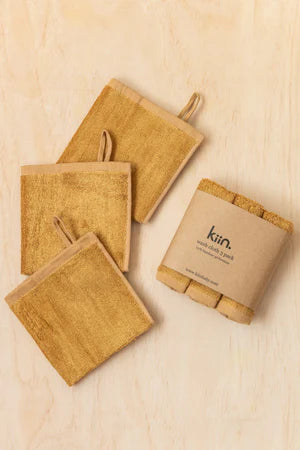 Wash Cloth 3 Pack |Caramel