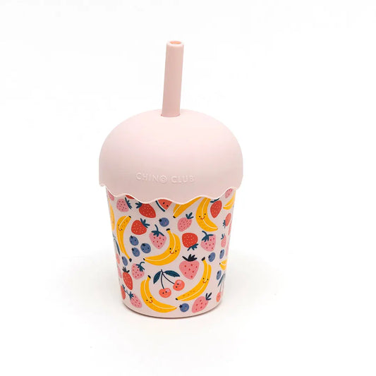 Fruits Pink | Mini Smoothie Cup & Straw 200ml