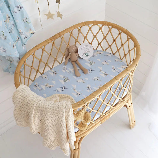 Taking Flight | Organic Bassinet Sheet / Change Pad Cover