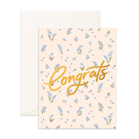 Congrats Forget-Me-Not| Greeting Card