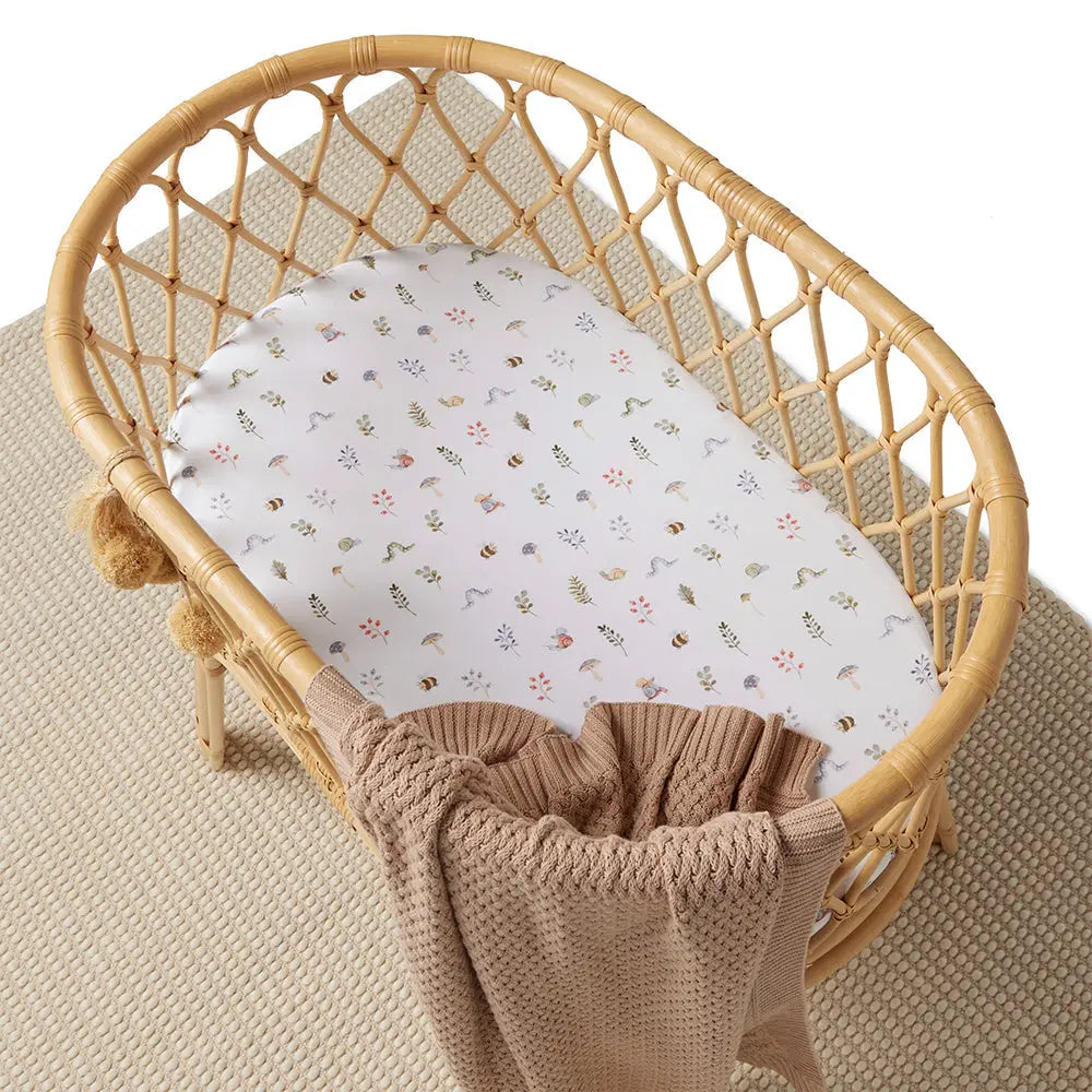 Garden Friends | Organic Bassinet Sheet / Change Pad Cover