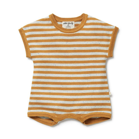 Golden Wave Stripe | Knitted Growsuit
