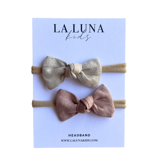 LILY | 2 Pack Bow Tie Headband