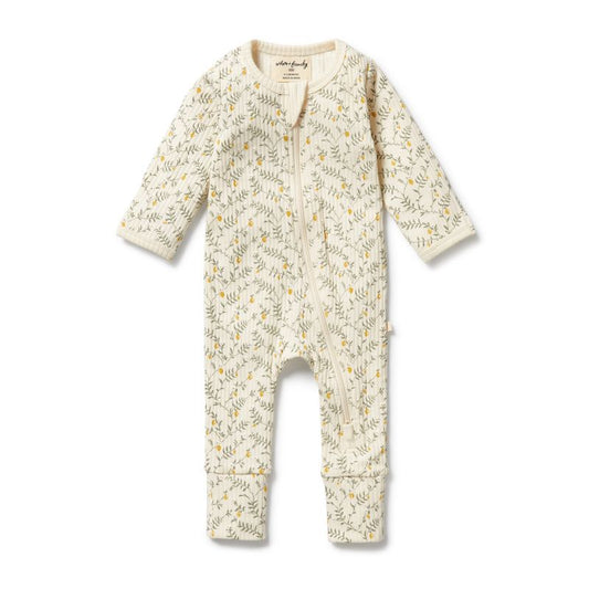 Lemon Leaf | Zipsuit With Feet