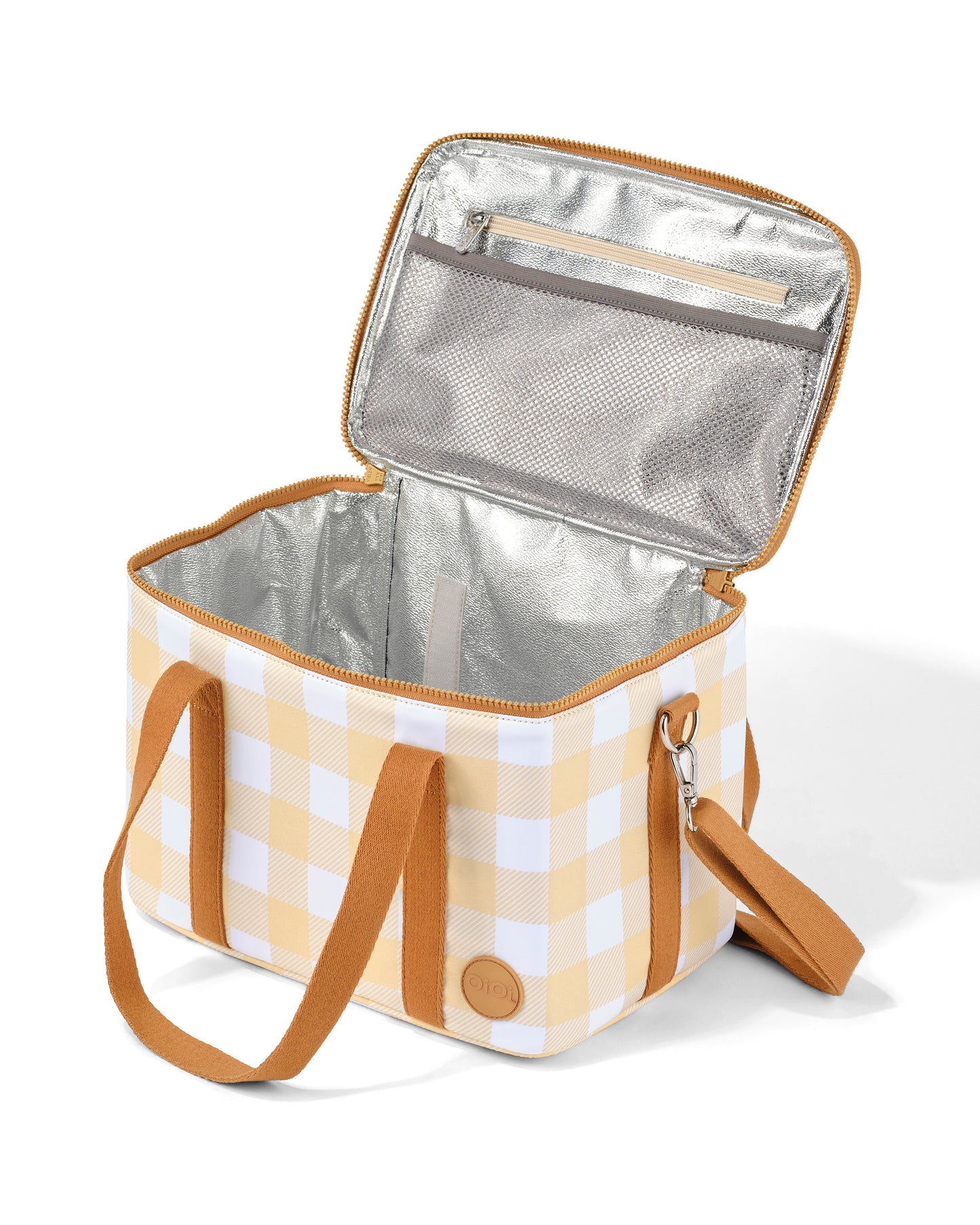 Maxi Insulated Lunch Bag- Beige Gingham