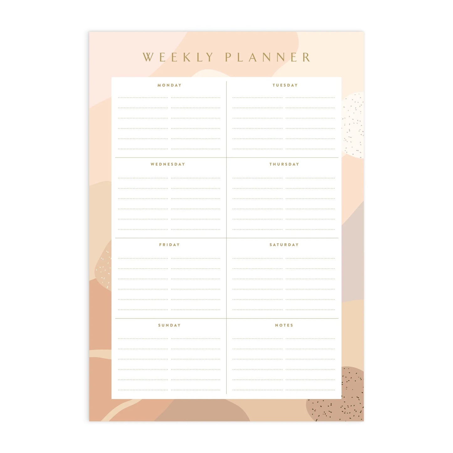 Still Life A5 Weekly Planner Magnet Notepad