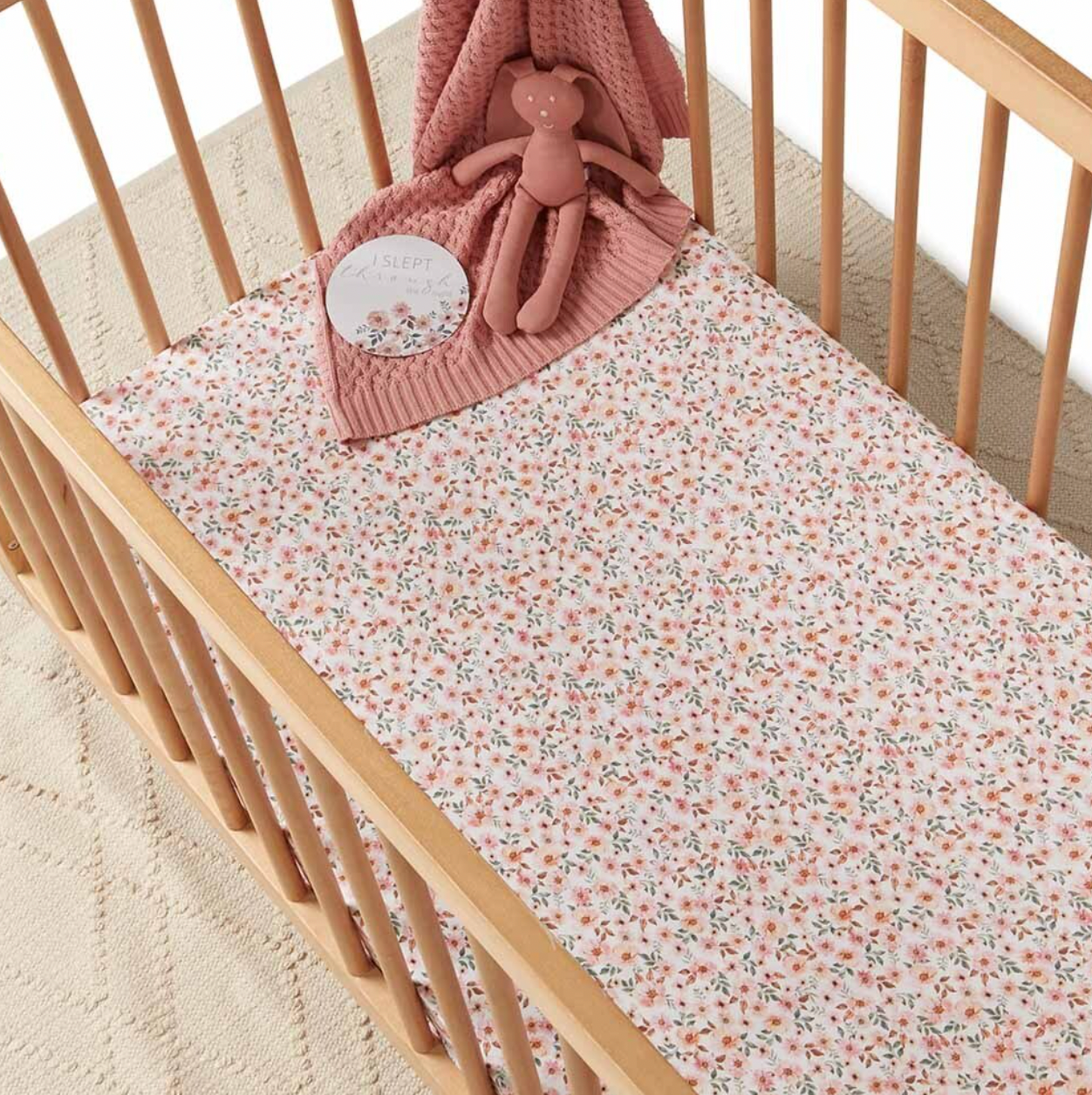 Spring Floral Fitted Cot Sheet
