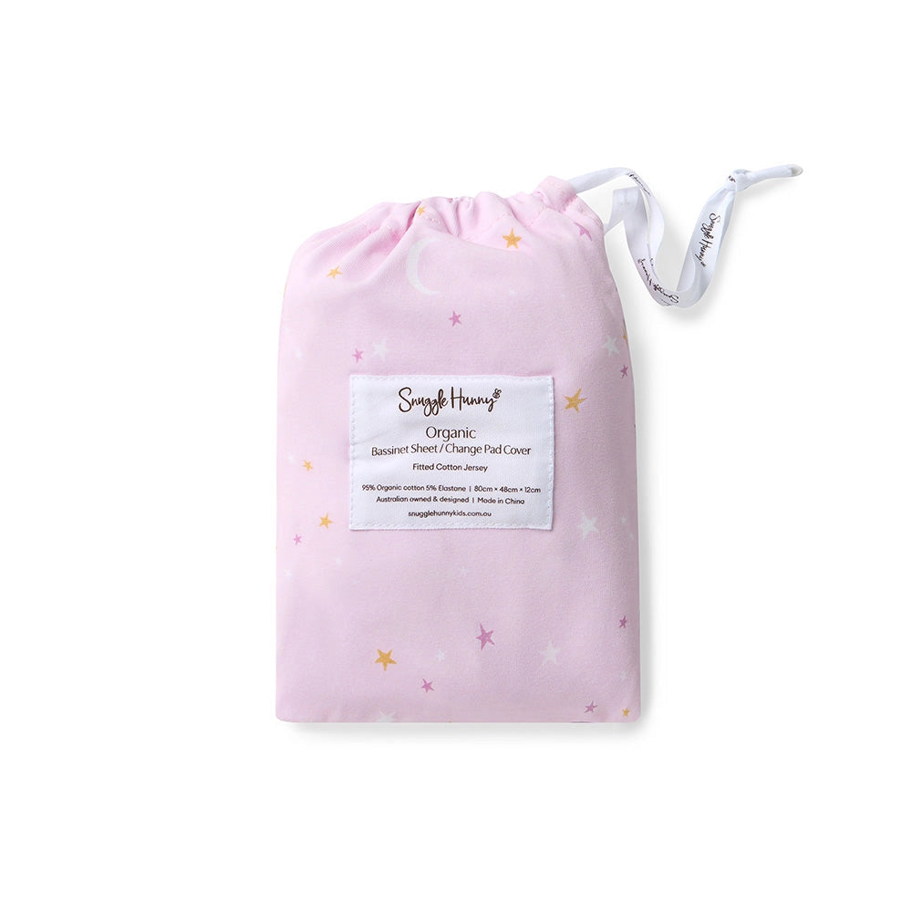 Twinkle | Organic Bassinet Sheet / Change Pad Cover