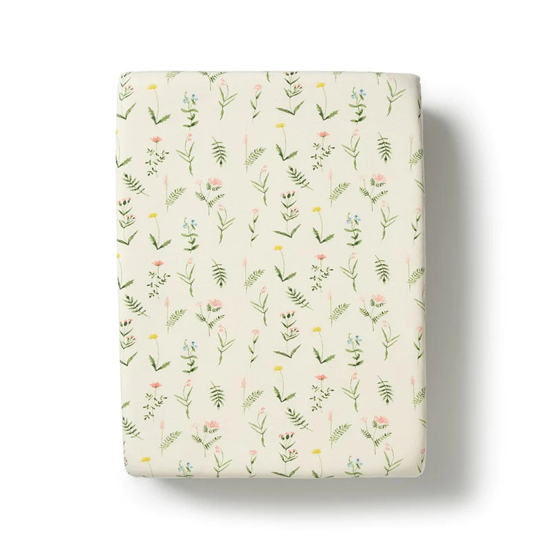 Fitted Cot Sheet Wild Flower
