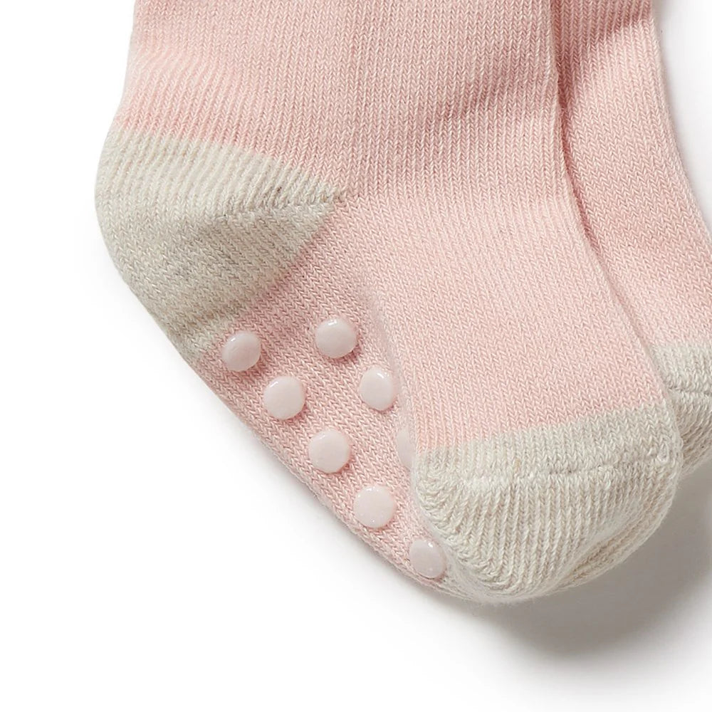 3 Pack Baby Socks | Cantaloupe Cotton Nylon Knit