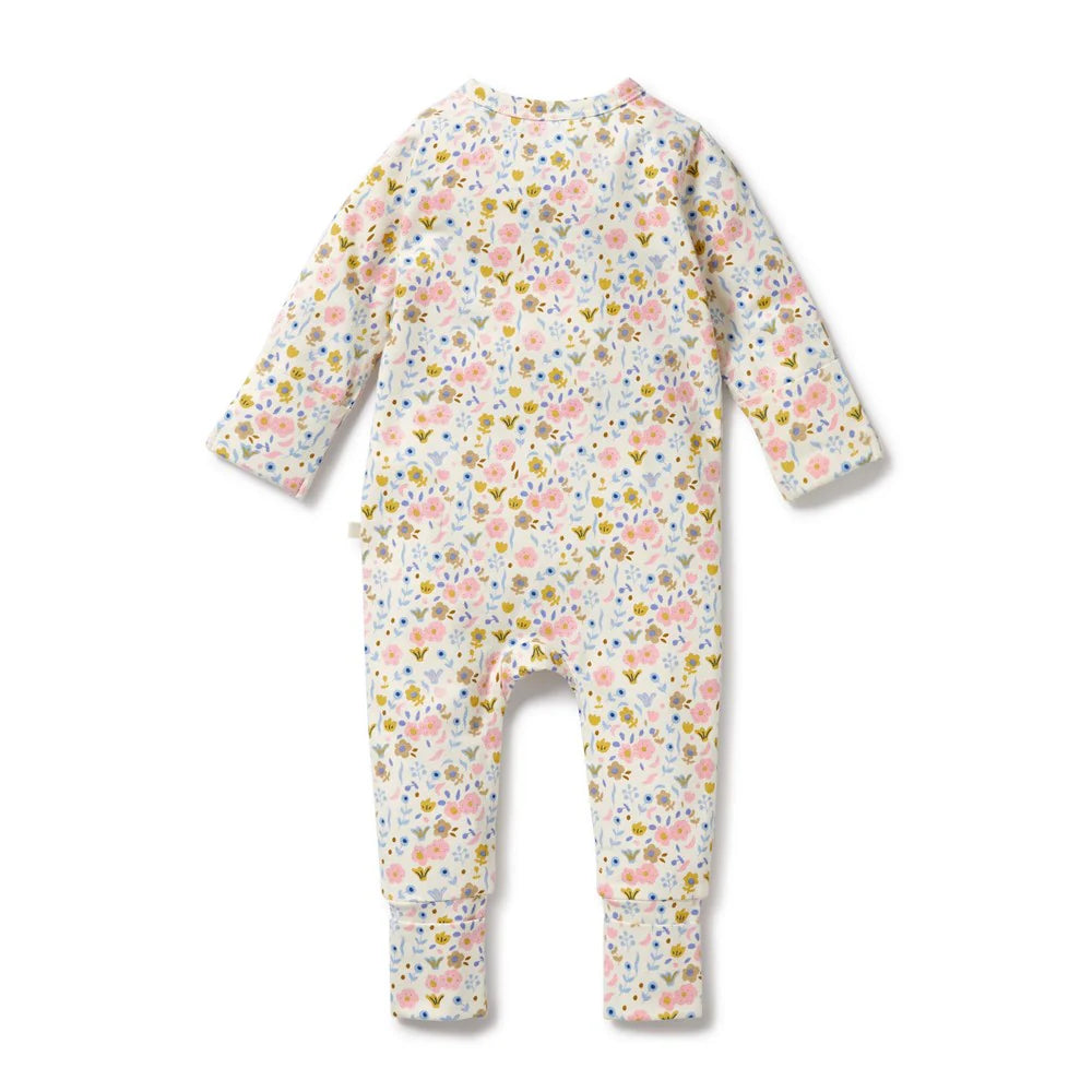 Ava Floral Organic Zipsuit