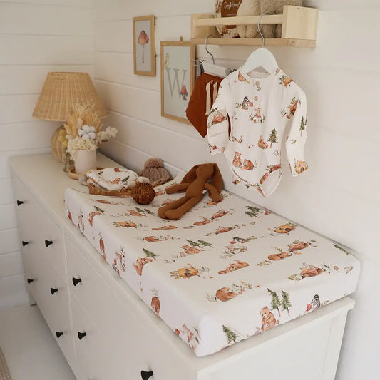 Bears | Organic Bassinet Sheet / Change Pad Cover