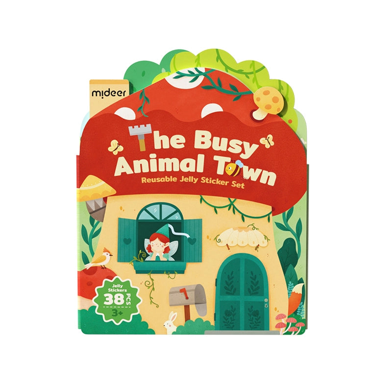 Reusable Jelly Sticker Set- The Busy Animal Town