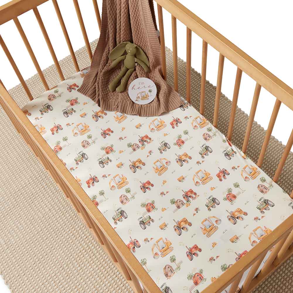 Diggers | Fitted Cot Sheet