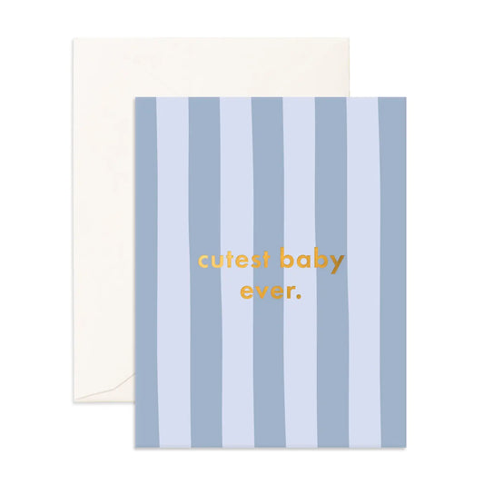 Cutest Baby Ever Cloud Stripe| Greeting Card